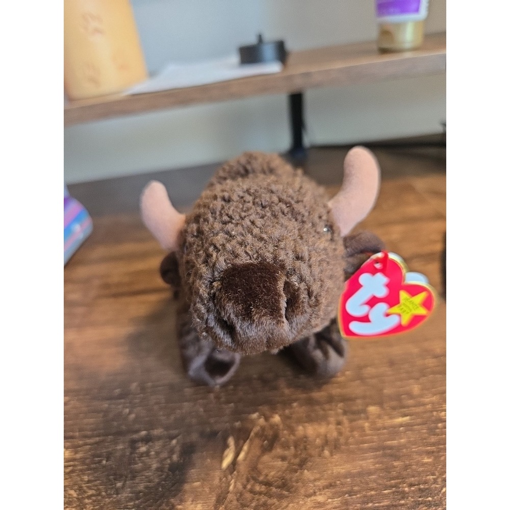Ty Beanie Baby Roam Bufflo 1998 Retired Brown Plush w/tag‎